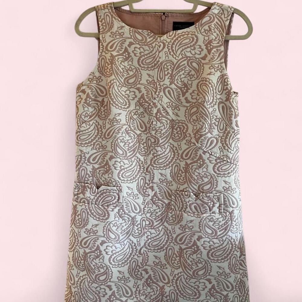Victoria Beckham for Target pink paisley brocade shift dress